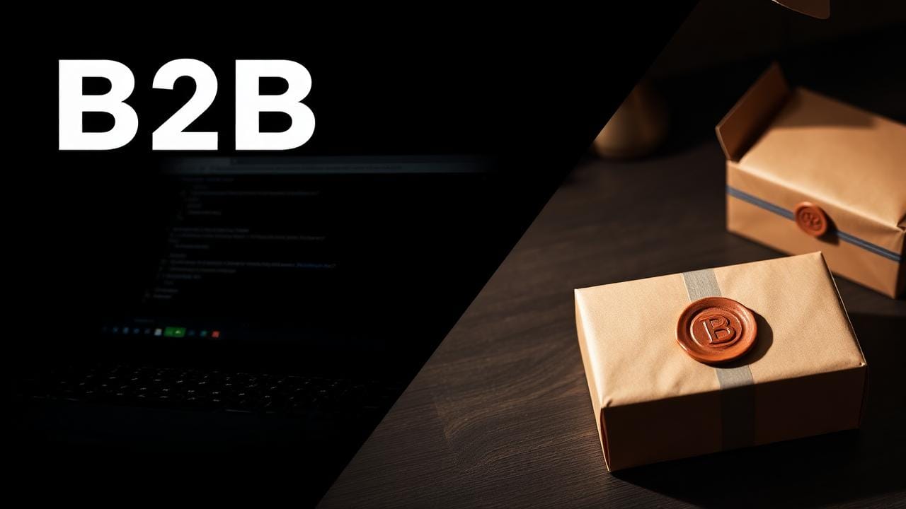 Handgeschreven envelop naast craft paper pakket, vergelijking tussen cold email en fysieke outreach